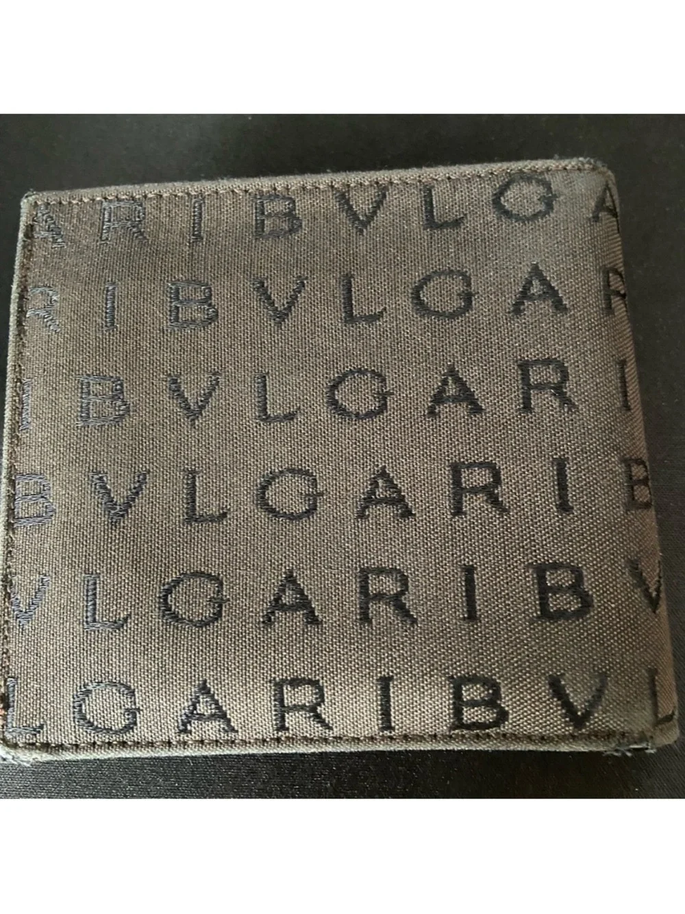 Vintage BVLGARI Logomania Canvas & Leather Bifold Wallet – EUC with Original Box